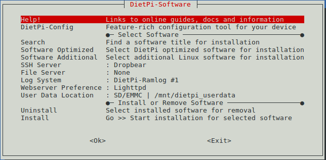 dietpi-software-install